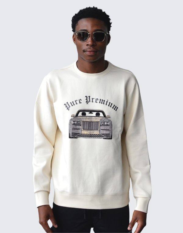 Pure Premium Rico Sweater In Ecru Men