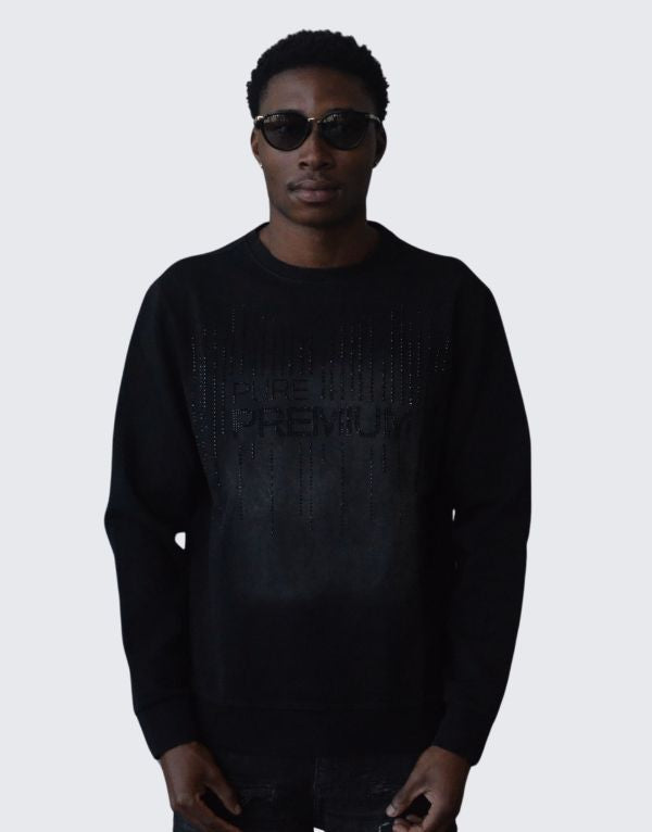 Pure Premium Crema Sweater In Black For Men