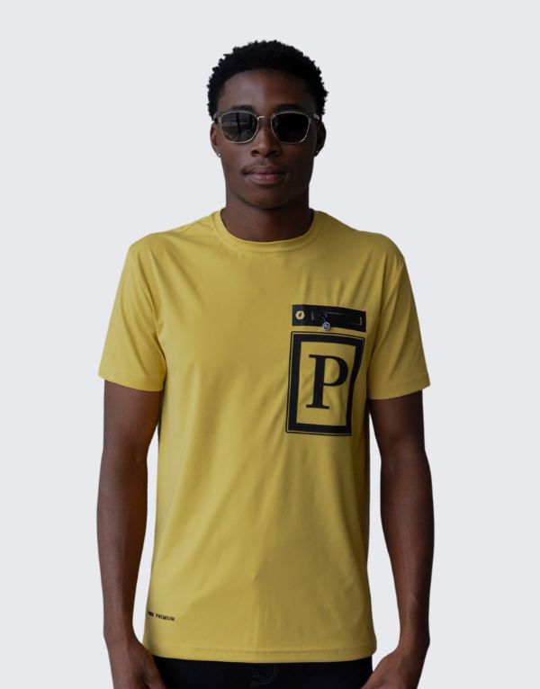 Pure Premium Gubio T-Shirt In Yellow For Men