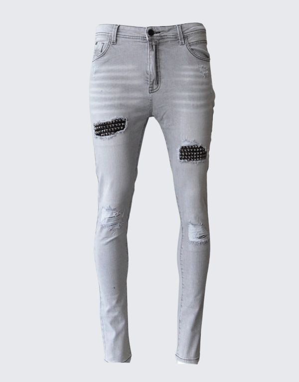 Pure Premium Diablo Jeans In Light Grey For Men