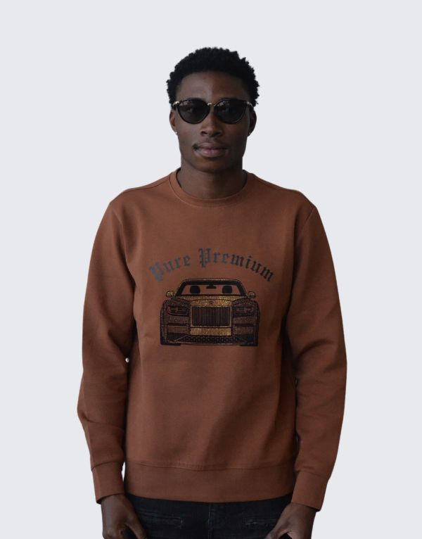 Pure Premium Rico Sweater In Rust Men