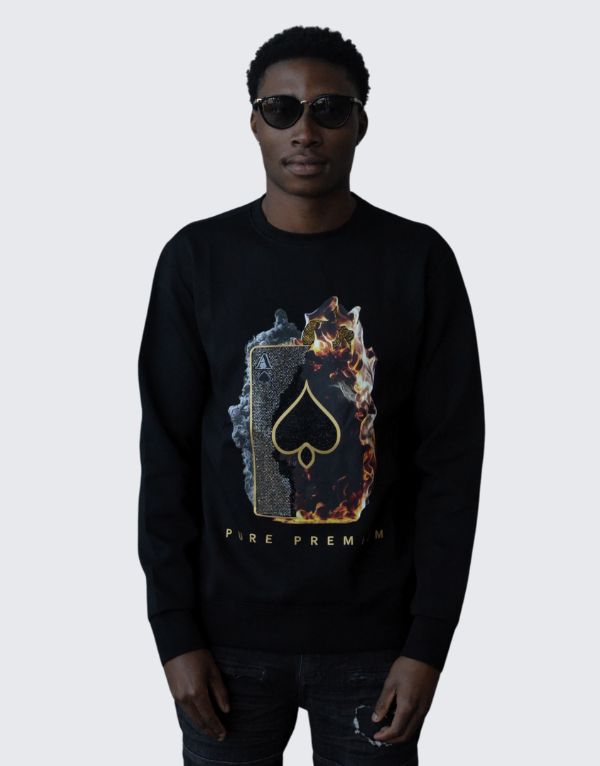Pure Premium Pino Sweater In Black Men