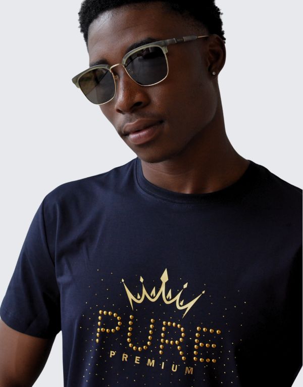 Pure Premium Galaxian T-Shirt In Navy Men