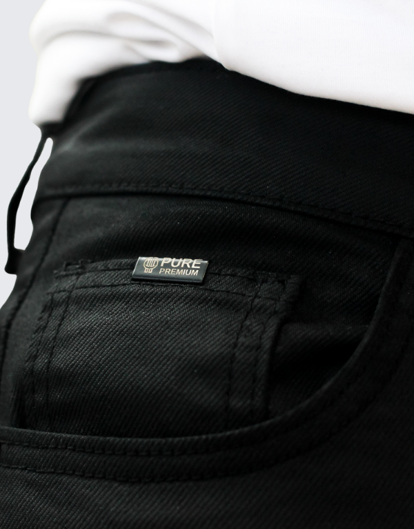 Pure Premium Ginetti Waxed Jeans In Black