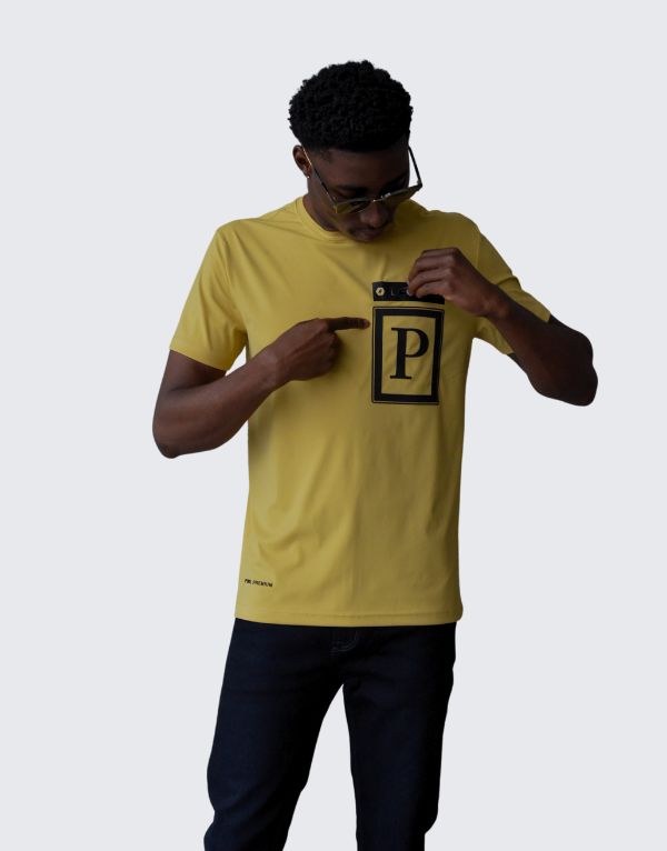Pure Premium Gubio T-Shirt In Yellow For Men