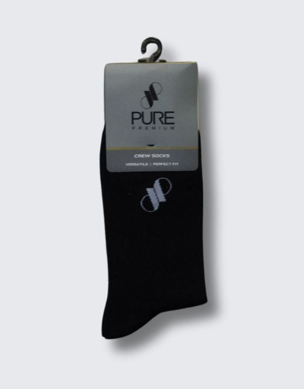 Pure Premium Long Socks In Black