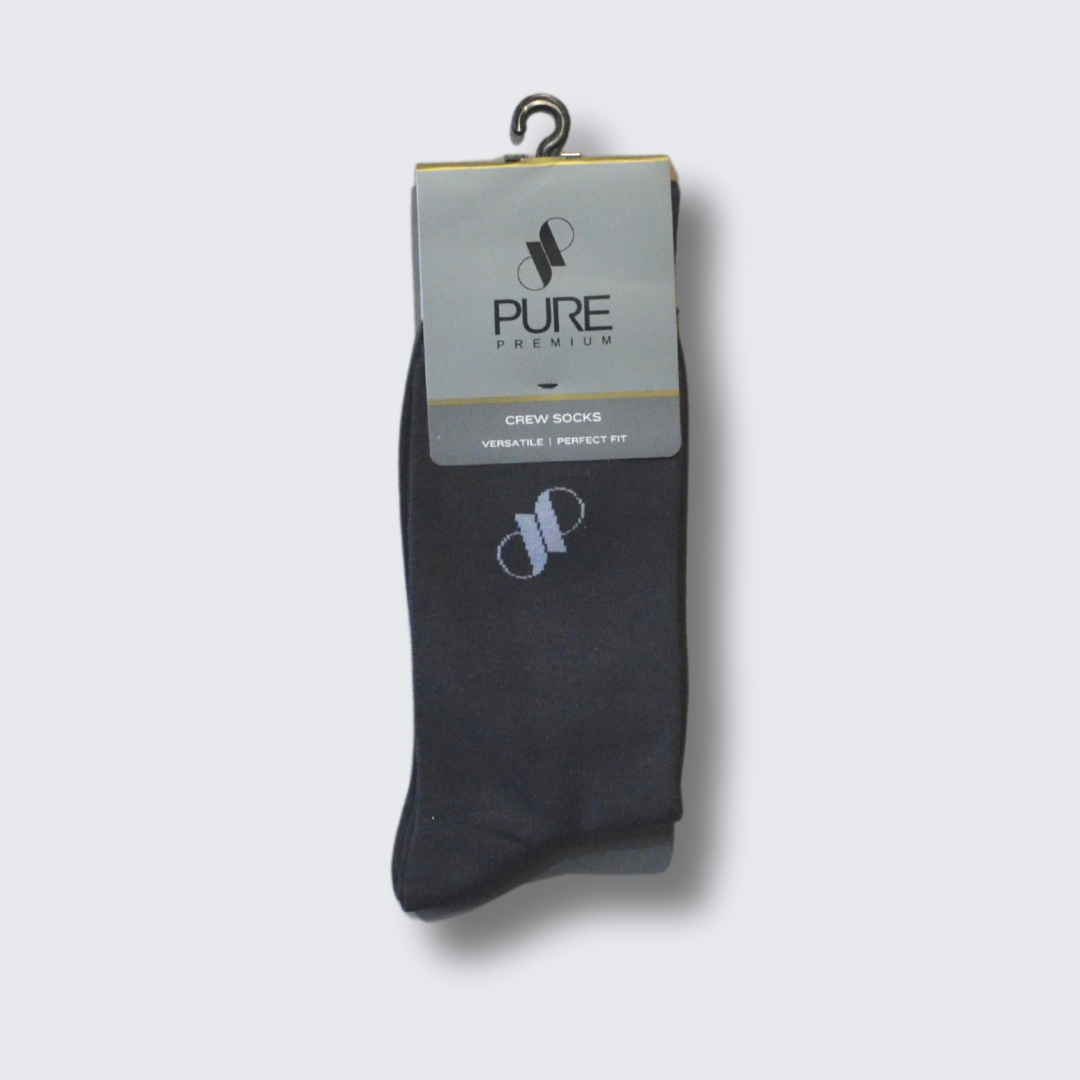 Pure Premium Long Socks In Dark Grey