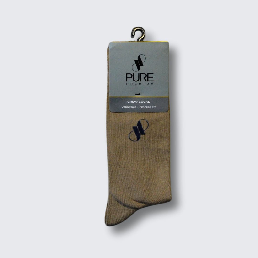 Pure Premium Long Socks In Taupe
