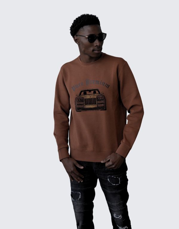 Pure Premium Rico Sweater In Rust Men