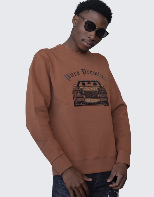Pure Premium Rico Sweater In Rust Men
