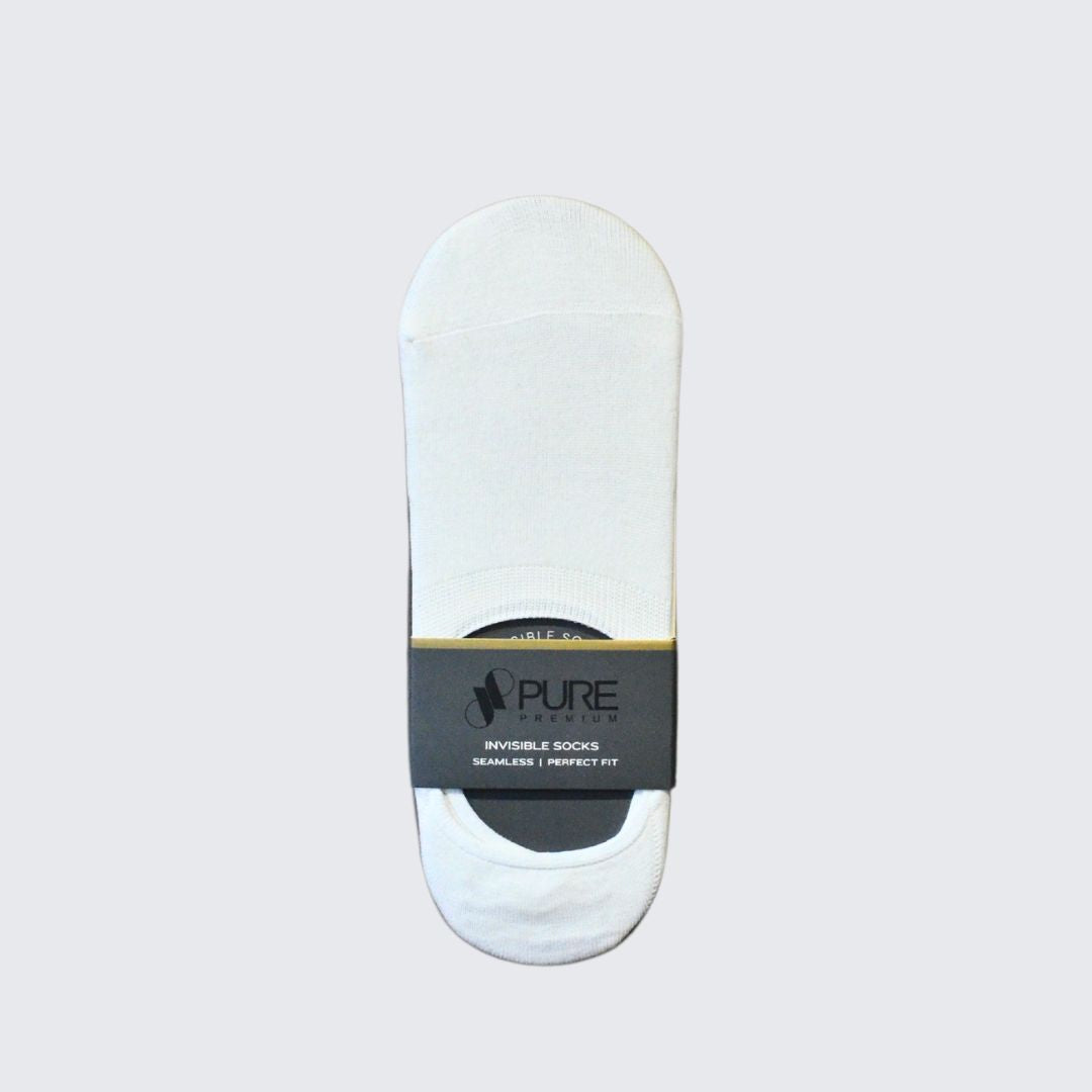 Pure Premium Secret Socks In White
