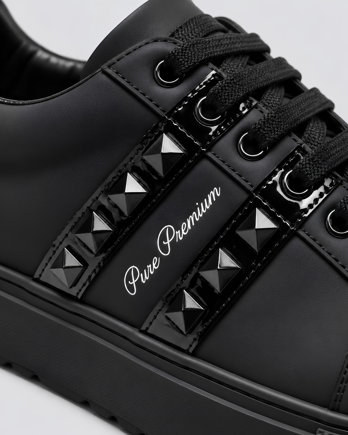 Pure Premium Cuoio Sneaker Black