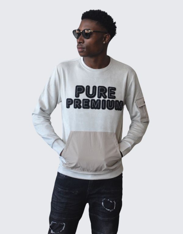 Pure Premium Trevigio Sweater In Stone Men