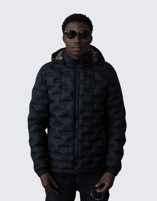 Pure Premium Flight Jacket In Black And Gold For Men