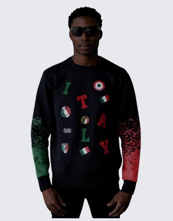 Pure Premium Brescia Sweater In Navy For Men