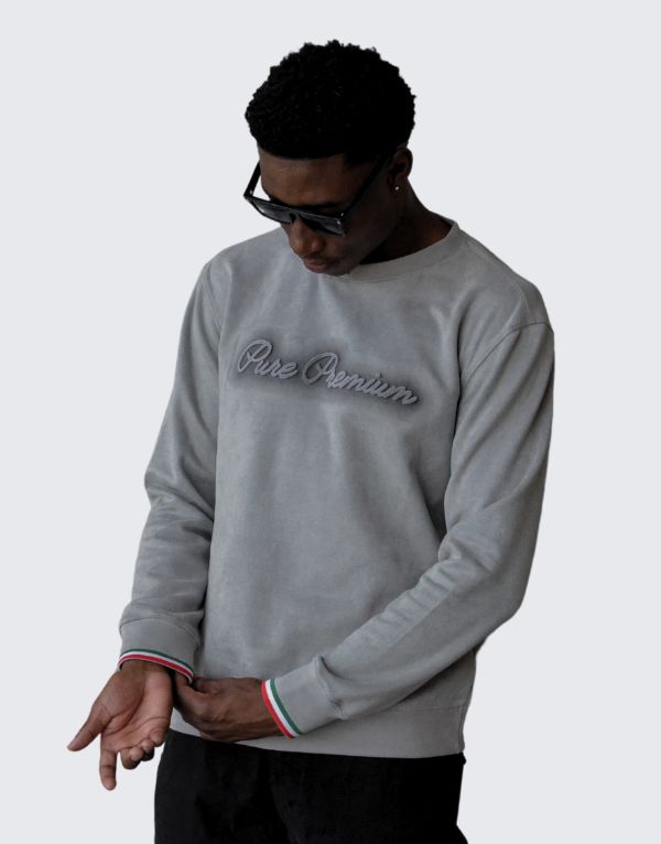 Pure Premium Evaan Sweater In Grey Men