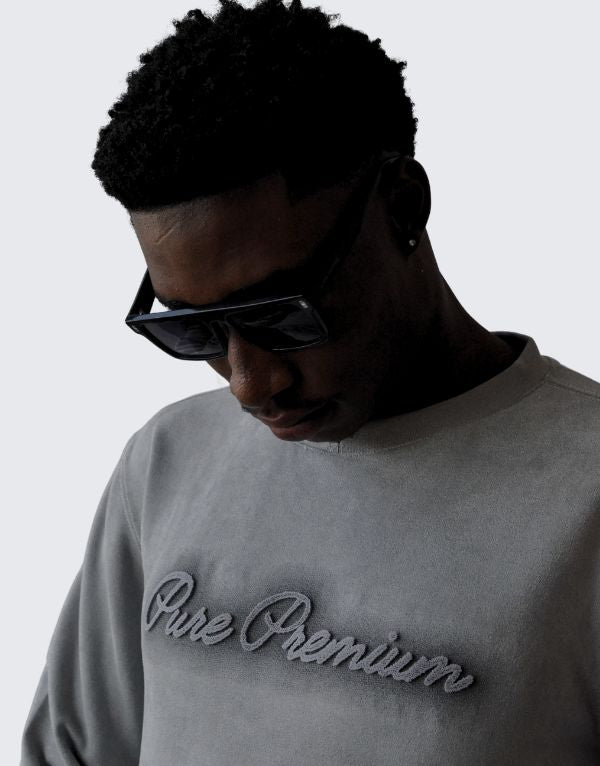 Pure Premium Evaan Sweater In Grey Men