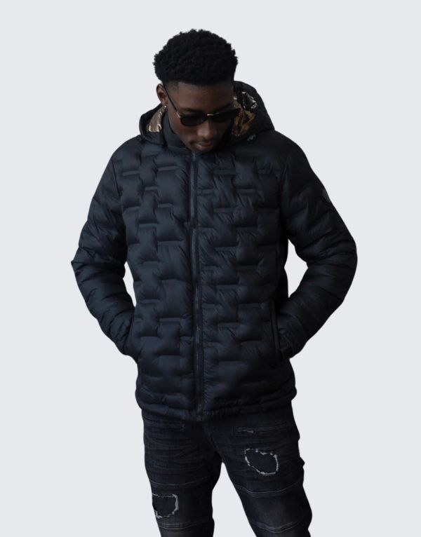 Pure Premium Flight Jacket In Black And Gold For Men