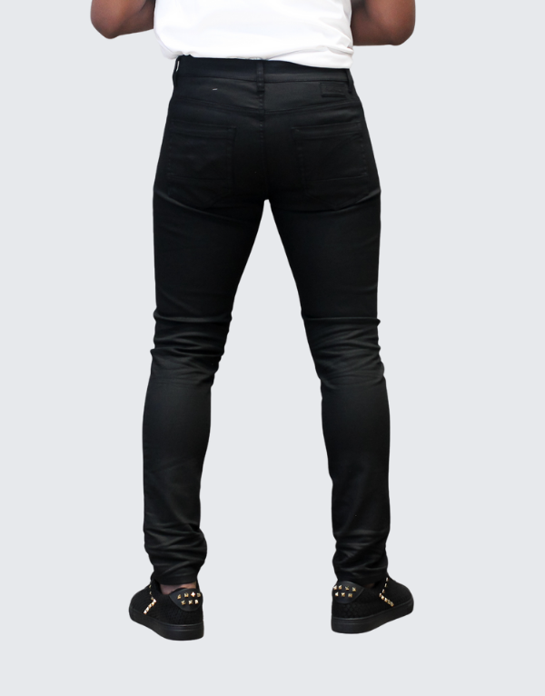 Pure Premium Ginetti Waxed Jeans In Black
