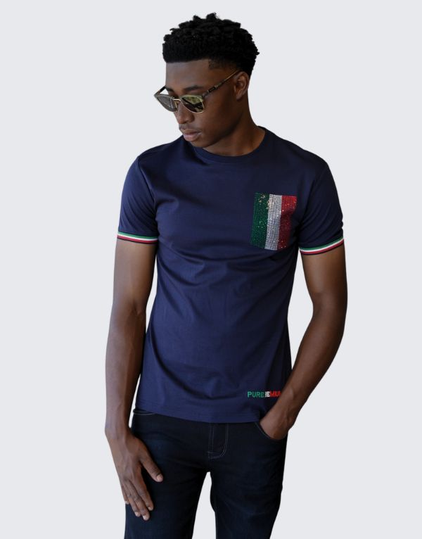 Pure Premium Sicily T-Shirt In Navy  Men